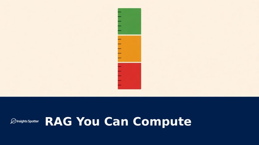 Abstract red amber green status meter with title RAG You Can Compute
